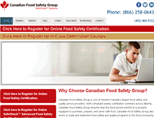 Tablet Screenshot of canadianfoodsafety.com